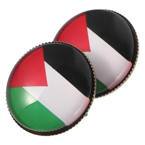 VALICLUD 2stücke Metall Palästina Flagge Revers Pin Abzeichen Anzug Jacke Schal Brosche Pin von VALICLUD