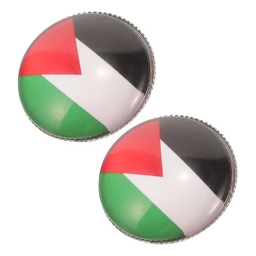 VALICLUD 2 Stück Palästina Flaggenbrosche Metall Abzeichen für Anzug Hut Hemd Stilvolle Accessoires für Männer und Frauen Einzigartiger Look der Verleiht von VALICLUD
