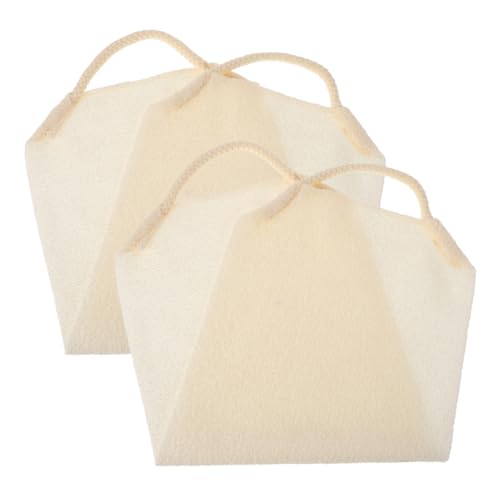 VALICLUD 2stücke Elastisches Peeling-körperwäscher-handtuch Für Dusche Tiefenreinigung Körperpeeling-werkzeug Für Rücken Füße Beine Badezubehör Beige von VALICLUD