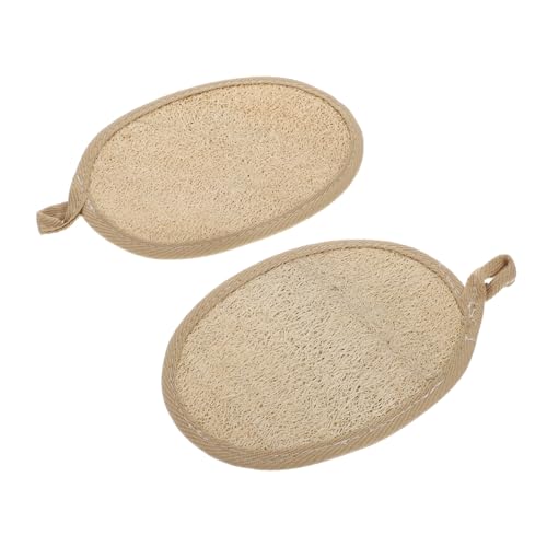 VALICLUD 2 Stück Peeling Badetücher aus Natürlichem Luffa Praktische Duschrubbel Tücher für Sanfte Hautreinigung Tragbar und Platzsparend für Hause und Unterwegs von VALICLUD