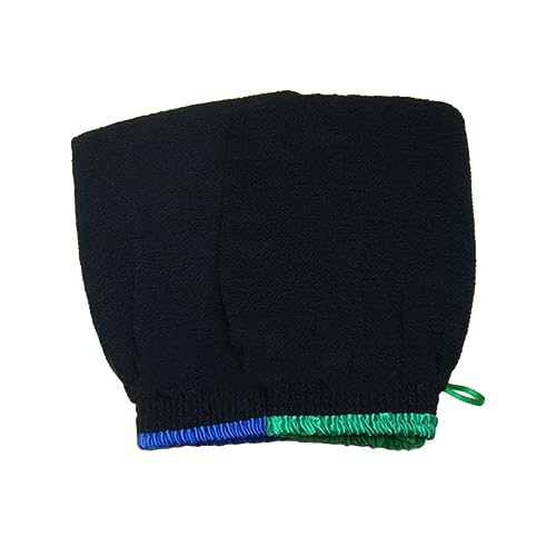 VALICLUD 2 Stück Peeling Handschuhe für Bad und Dusche Exfolierende Körperwäsche für Männer und Maschinenwaschbar mit Praktischer Aufhängeschlaufe Schnelle Trocknung Zufällige Farbe von VALICLUD