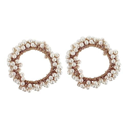 VALICLUD 2stücke Perle Haarringe Modische Handgemachte Häkelkopfschmuck Dekorative Haarseile Für Frauen Und Mädchen Passend Zu Dickem Dünnerem Lockigem Oder Glattem Haar Einfach Zu von VALICLUD