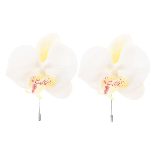 VALICLUD 2 Stück Herren Orchidee Anstecknadeln Minimalistische Broschen für Hochzeiten Abschlussfeiern Stoffblumenbrosche Weiß Vielseitige Verwendung für Anzüge und Schals VALICLUD 2 Stück Herren Orchidee Anstecknadeln Minimalistische Broschen für Hochzeiten Abschlussfeiern Stoffblumenbrosche Weiß Vielseitige Verwendung für Anzüge und Schals von VALICLUD