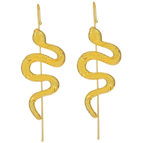 VALICLUD 2 Stück Piercing Snake Ear Cuff Damen Ohrschmuck Schlange Ohrhaken Leicht Elegant Komfortabel Alltagsgeeignet Punk Stil von VALICLUD