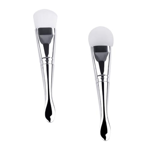VALICLUD 2 Stücke Silikon Gesichtsmaske mit Löffel Wiederverwendbarer Maskenpinsel für Selbstgemacht Hautpflege für Schlamm und Aktivkohlemischungen Kompakte Größe für Beauty Tools von VALICLUD