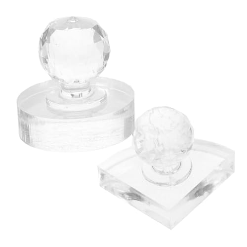 VALICLUD 2 Stück Plattenwerkzeug Lidschatten-Presswerkzeug gedrückt Lidschatten-Shaper-Tool Lidschatten-Paletten-Spenderwerkzeug Pulverpresswerkzeug Lidschatten-Stempel Acryl Transparent von VALICLUD