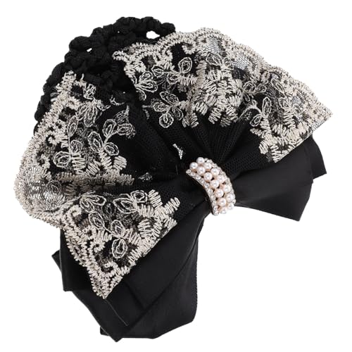 VALICLUD 2 Stück Professionelles Haarnetz für Dutt mit Fächerförmiger Spitze Haarklammer Duttclip für Damen für Büro Flugbegleiterinnen Servicepersonal und Festliche Anlässe von VALICLUD