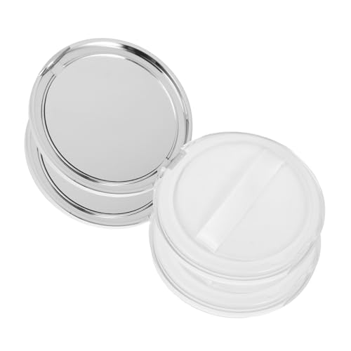 VALICLUD 2 Stück Puderdose für Frauen loser Puder-Make-up-Behälter loses Pulver Kompakte Puff groß reisen Reise-Foundation-Container kleiner Behälter für das Fundament Polyester Silber von VALICLUD