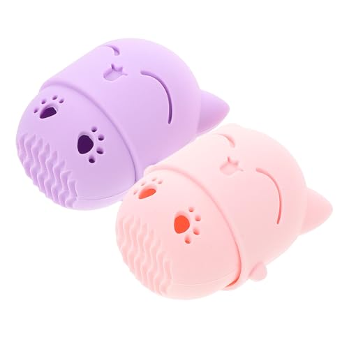 VALICLUD 2 Stück Puderquasten Aufbewahrungsbox Rack Und Abdeckung Make Up Schwammhalter Organizer Damen Make Up Bob Make Up Schwammbehälter Pfoten Reise Wiederverwendbares Make Up von VALICLUD