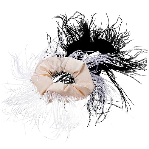 VALICLUD 2stücke Haarbänder Für Damen Federdesign Elastische Haarschmuck Aus Stoff Für Dickes Haar Geburtstag Weihnachten Brautparty von VALICLUD
