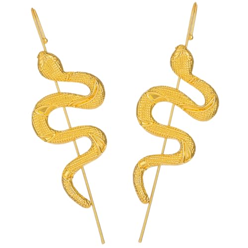 VALICLUD 2 Stück Punk Schlangenohrringe Ohrclips Ear Hook Stilvoller Bequemer Ohrschmuck für Damen Einfache Anwendung Auffälliges Design Perfektes Accessoire für Alltag und Party von VALICLUD