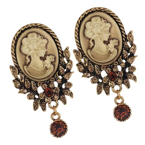 VALICLUD 2 Stück Retro Brosche Teiliges aus Legiertem mit Strassbesatz Modischer Schmuck für Damen zur Dekoration von Kleidung Taschen Schals Leicht und von VALICLUD