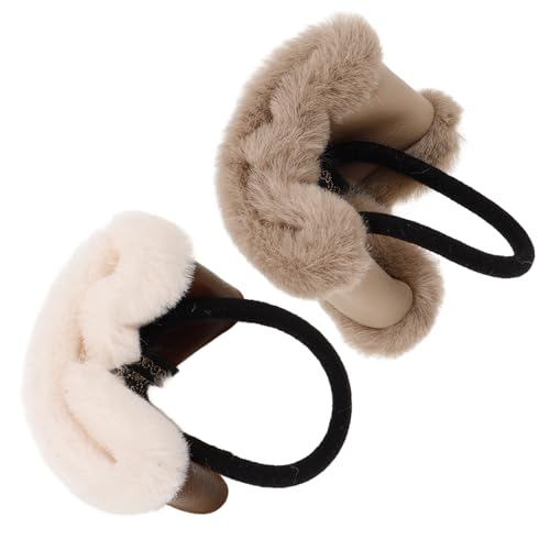 VALICLUD 2stücke Leder Haarseile Mit Elastischem Haargummi Haargummis Für Damen Und Mädchen Für Zöpfe Und Pferdeschwanzhalter Dehnbare Für Verschiedene Frisuren Und Anlässe von VALICLUD
