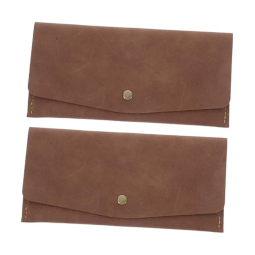 VALICLUD 2stücke Vintage Bifold Geldbörse Für Herren Und Damen Slim Pu RFID Kartenhalter Praktisch Für Reisen Und Alltag Mit Mehreren Kartenfächern Und Einfacher Handhabung von VALICLUD