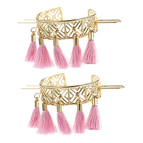 VALICLUD 2stücke Haarstab Mit Quasten Haargabel Retro Haarnadel Bun Stil Mädchen Haar Accessoire Legierung Hohldesign Für Besondere Anlässe von VALICLUD