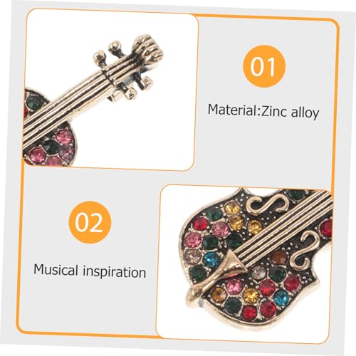 VALICLUD 2 Stück Revers Brosche Frauen Brosche Stift für Rucksack Geigenbrosche Pin Dekoration für Frauenkleidung Instrumente Kleidung für Damen Stellnadel Legierung von VALICLUD