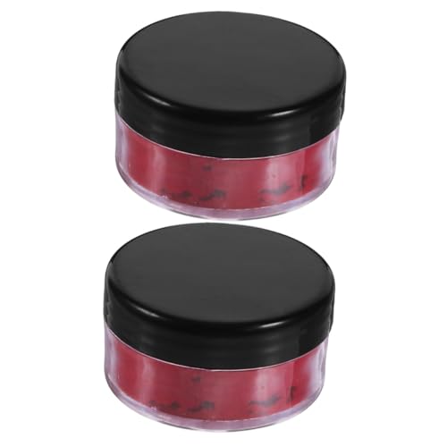 VALICLUD 2 Stück Roter Lippenstiftpulver Rohstoff Lippenstiftpulver selber machen Lippenstift für Frauen leuchtendes Make-up Lippenstift-Palette puder für lippenstift selber machen von VALICLUD