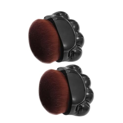 VALICLUD 2 Stück Rougepinsel Make-up-Pinsel für Frauen Gesicht erröten Creme-Foundation-Pinsel Mineral gedrückt Reisen -Make -up -Bürste Flüssiger Make-up-Foundation-Pinsel Plastik Schwarz von VALICLUD