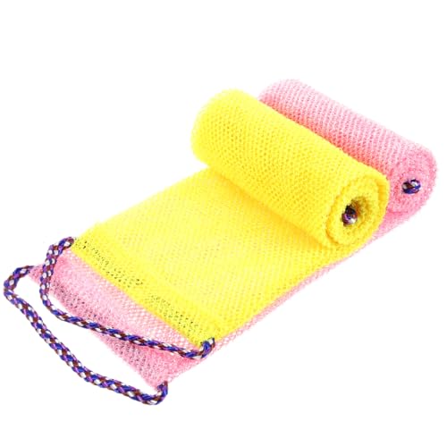 VALICLUD 2 Stück Rückenpeeling Waschlappen mit Zugband Langlebige Reißfeste Peeling Badetücher für Rücken Nacken Schultern Effektive Hautreinigung und Sanfte Körperpflege von VALICLUD