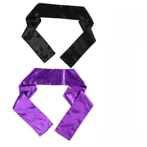 VALICLUD 2stücke Schwarzes Stirnband Und Perücken Band Satin Stirnbänder Für Damen Haarwickel Für Perücken Leicht Zu Reinzen Pflegen von VALICLUD