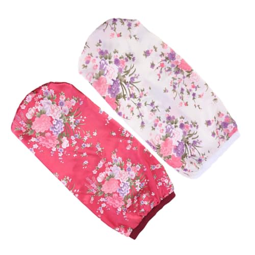 VALICLUD 2 Stück Satin Schlafhaube für Damen Elastische Seidenhaube mit Floralem für Beim Schlafen für Lange Haare Atmungsaktiv und Angenehm von VALICLUD