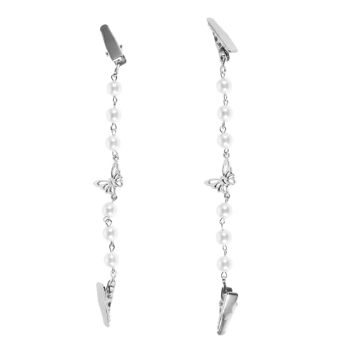 VALICLUD 2stücke Vintage Perlen Schal Clips Mit Anti-exposure Kragen Clips Für Damen Für Strickjacken Und Kleider Elegant Und Praktisch von VALICLUD