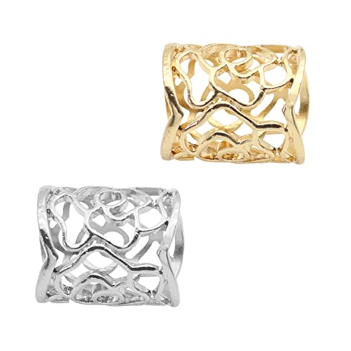 VALICLUD 2 Stück Schalring Teilig Hohl Rosenmuster Metalllegierung Retro Seidenschal Schnalle Damen Hochzeits und Partyaccessoire Gold und Silber von VALICLUD