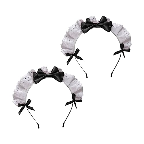 VALICLUD 2 Stück Schleifen Stirnband Für Mädchen Cosplay Kopfbedeckung Haar Accessoires Stirnbänder Kopfschmuck Party Reifen Damen Kopfschmuck Mädchen Stirnband Süßes Haar von VALICLUD