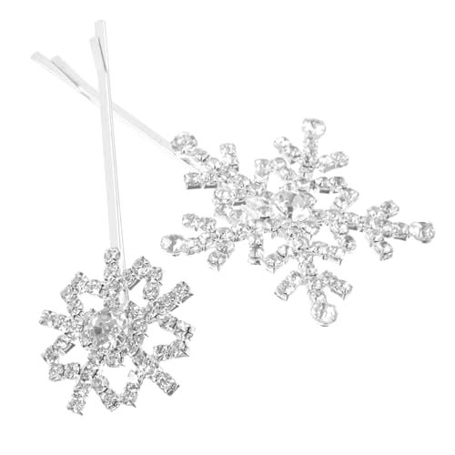 VALICLUD 2 Stück Schneeflocken Haarspangen mit Funkelnden Strasssteinen Teiliges Brautschmuck für Frauen Langlebige Haarklammern für Hochzeit und Festliche Anlässe von VALICLUD