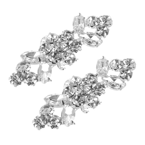 VALICLUD 2 Stück Schuhclips mit Funkelnden Strasssteinen Schuhschmuck Deko für Pumps High Heels und Flache Schuhe Vielseitig Verwendbare Accessoires für Damen und Braut von VALICLUD