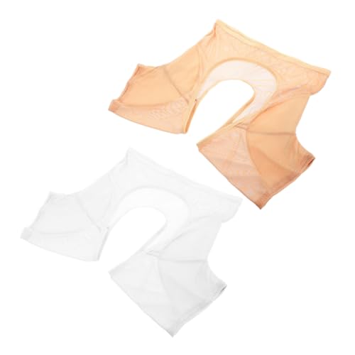 VALICLUD 2 Stück Schweißpad Weste Schweißabsorbierende Pads Achselschweißschutz Schwitzen Achselschutz Damen Achselschweißpad Achselschweiß Kurze Weste Achselschweißweste von VALICLUD