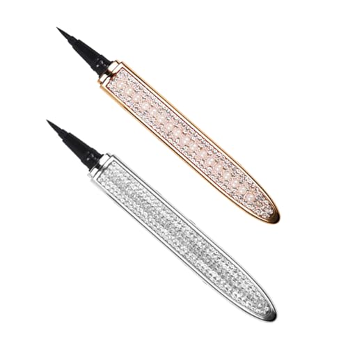 VALICLUD 2 Stück Selbstklebende Eyeliner Stifte Perlenroségold Wasserdichte Make Up Stifte für Langanhaltende Make Up Looks Einfacher Umgang Schnelles Trocknen Wischfest und Präzise von VALICLUD