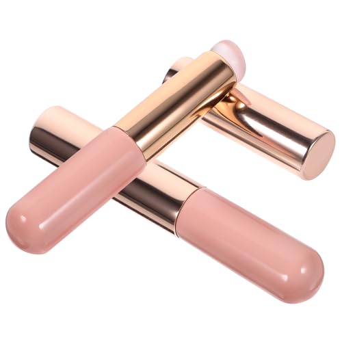 VALICLUD 2 Stück Silikon Lippenpinsel mit Abgerundetem Kopf Weicher Concealer Brush für Präzises Auftragen Tragbar und Staubgeschützt für Lippenstift und Make Up Anwendung bei Frauen von VALICLUD