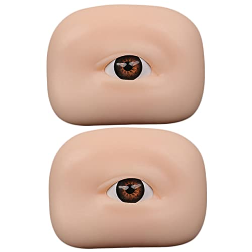 VALICLUD 2 Stück Silikon Make Up Übungsboard für Augenbrauen und Lidschatten Wiederverwendbare Trainingshaut für Anfänger Make Up Techniken Hautähnlicher Textur von VALICLUD