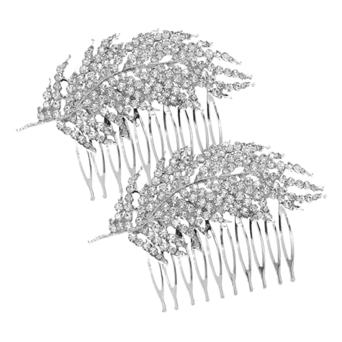 VALICLUD 2 Stück Strass Haarkamm Braut Haarschmuck mit Funkelnden Kristallen Leichter Braut Haarkamm für Hochzeit Verlobung und Festliche Anlässe Eleganter Haarschmuck für Frauen und von VALICLUD