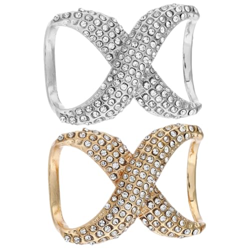 VALICLUD 2 Stück Strass Schalclips aus Langlebiger Halter für Damen Schals und Tücher Glatte Oberfläche Praktisch zum Sicheren Fixieren von Oversize Schals und Shirts von VALICLUD