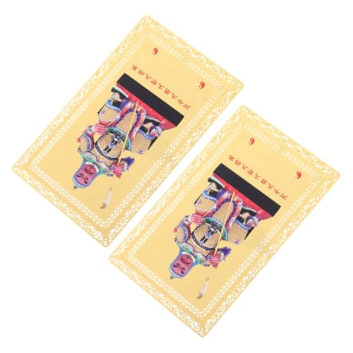 VALICLUD 2 Stück Tai Sui Amulett Jahr des Pferdes Kupfer Schutzkarte Zhe Tragbar Leicht Für Geldbörse Traditionelles Feng Shui Glücksbringer Segenskarte von VALICLUD