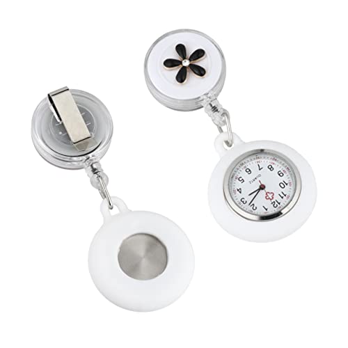VALICLUD 2stücke Blumen-hängemuster-Uhren Für Und Ärzte Mini-Quarz-Uhr Praktische Brusttaschenuhr Für Medizinischen Einsatz Festivalgeschenk von VALICLUD