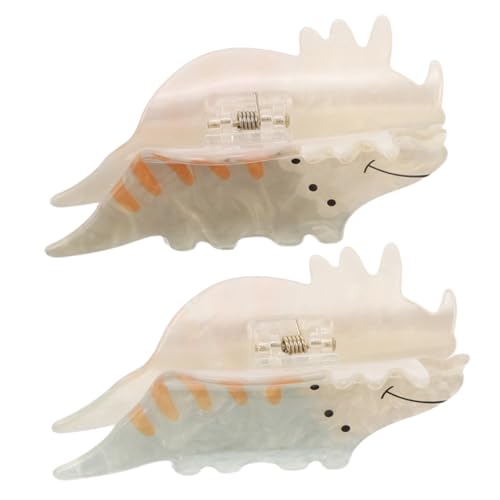 VALICLUD 2 Stück Teiliges Acryl Dinosaurier Haarklammer Leichte Robuste Clips mit Sicherem Griff für Frauen und Mädchen Bunte Farben für Büro Freizeit und Partyfrisuren von VALICLUD
