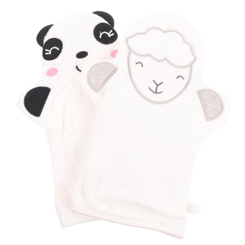 VALICLUD 2 Stück Teiliges Badehandschuhe mit Tiermotiv Große Peeling Handschuhe und Elastisch Stark Wasserabsorbierend Wiederverwendbar Sanfte Hautreinigung für Mädchen und Duschhandschuh von VALICLUD