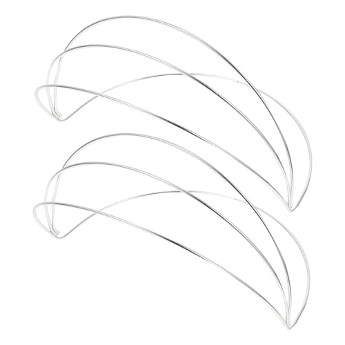 VALICLUD 2 Stück Teiliges DIY Haarschmuck Lagiger Kopfschmuckrahmen in Elektrophorese Weiß Einfache Krone Basis für Haarreifen Komfortabel Hautfreundlich für Kreative Haarschmuckgestaltung von VALICLUD