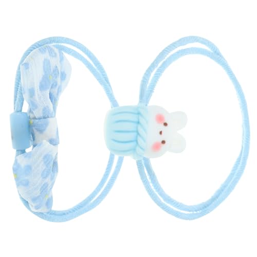 VALICLUD 2 Stück Teiliges Elastische Haargummis mit Blauen Schleifen und Netzstoff Süße Ponytail Halter für Mädchen und Kleinkinder Weiche Haarbänder als Modisches Haarschmuck Accessoire von VALICLUD
