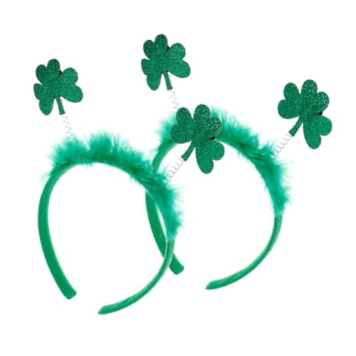 VALICLUD 2 Stück Teiliges Festival Haarreif Kleeblatt Haarschmuck für Patricks Day Karneval Party Kopfbedeckung Langlebig und Sicher für Fröhliche Feierlichkeiten von VALICLUD