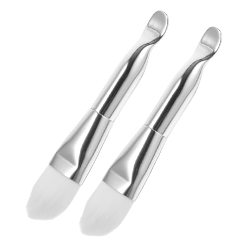 VALICLUD 2 Stück Teiliges Gesichtsmaske Applikator Doppelendpinsel und Löffel Weiche Borsten für Sanfte Hautpflege Praktisches Make up Tool für Gleichmäßiges Auftragen von von VALICLUD