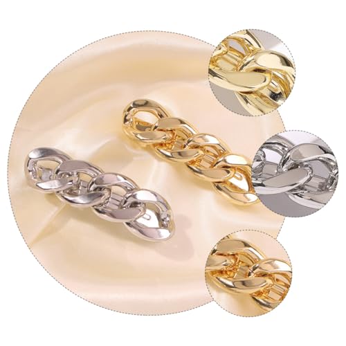 VALICLUD 2 Stück Teiliges Haarschmuck Goldene Ketten Haarspangen Modische Zopfschmuck Haarclips für Damen und Mädchen Leichter Eleganter Bang Clip Komfortabel und Einfach Zufällige Farbe von VALICLUD