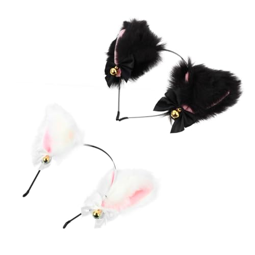 VALICLUD 2 Stück Teiliges Katzenohren Haarband Plüsch Cosplay Haarschmuck für Partys Design für Karneval und Hautfreundlich und Bequem von VALICLUD