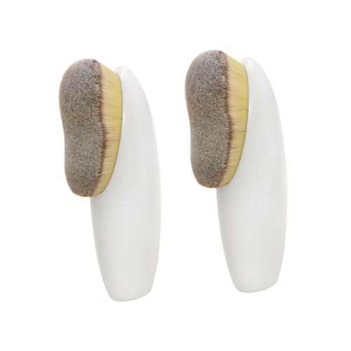 VALICLUD 2 Stück Teiliges Make up Pinsel Leichter Ergonomischer Foundation Puderpinsel für Flüssiges und Lockeres Make up Vielseitig Einsetzbar für Damen und Professionelle von VALICLUD