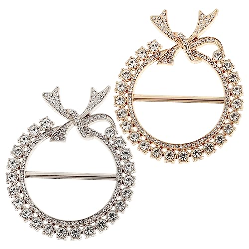 VALICLUD 2 Stück Teiliges Metall Shirt Clip Schalring Schnallen Vielseitige Kleidungsklammern für Damen Einfache Anbringung Langlebig und Elegant Passend für Verschiedene Stoffe und Styles von VALICLUD