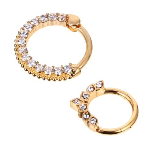 VALICLUD 2 Stück Teiliges Nasenpiercing aus Edelstahl mit Funkelndem Zirkonia Leichter Nasenring und Nasenstecker Modisches Piercing Schmuck für Damen für Partys und Streetstyle von VALICLUD
