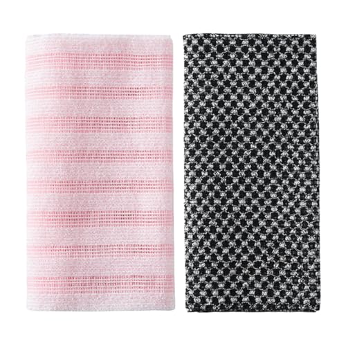 VALICLUD 2 Stück Teiliges Peeling badetuch Langgestreckte Hautreinigende Duschschwämme Sanftes Schnelltrocknendes Körperreinigungstuch für Beine Hände Brust Fördert Durchblutung und von VALICLUD